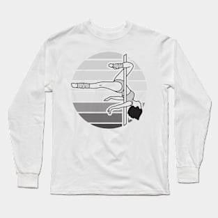 Pole Dancer Gray Long Sleeve T-Shirt